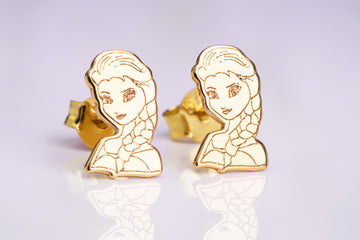 Elsa earrings with stud - 14ct Gold