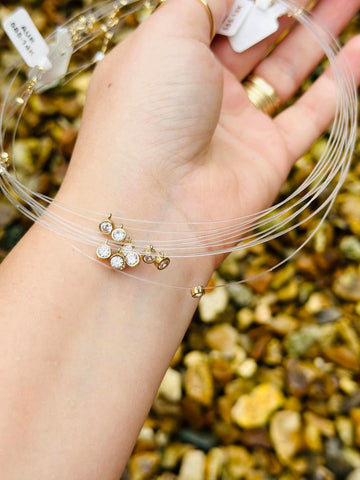Transparent Necklace Round Stone