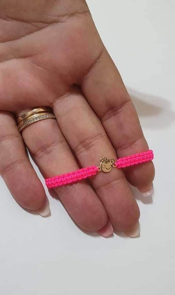 Peppa Pig head bracelet without beads - 14ct Gold