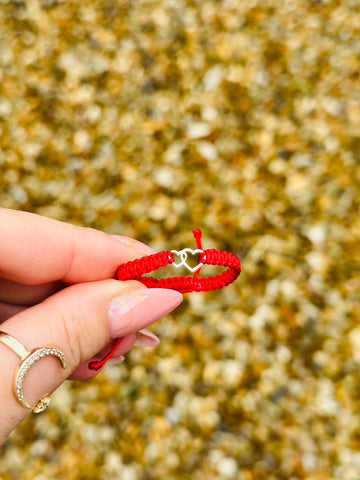 Double heart bracelet without beads - 14ct Gold