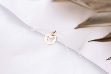 Transparent Necklace 8mm Perforated Coin