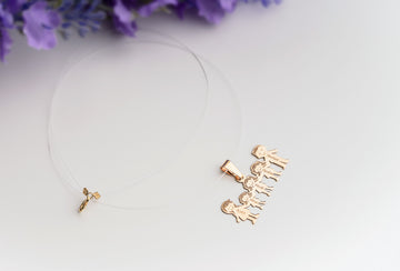 Transparent Necklace 5 Engraved Members
