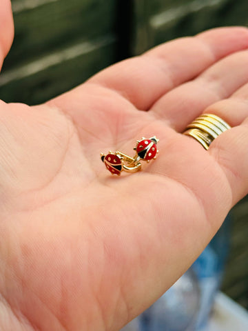 Baby earrings - 14 ct gold