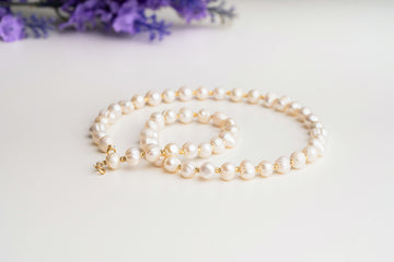Natural Pearl Necklace  +53 Beads 2.mm - 14ct Gold
