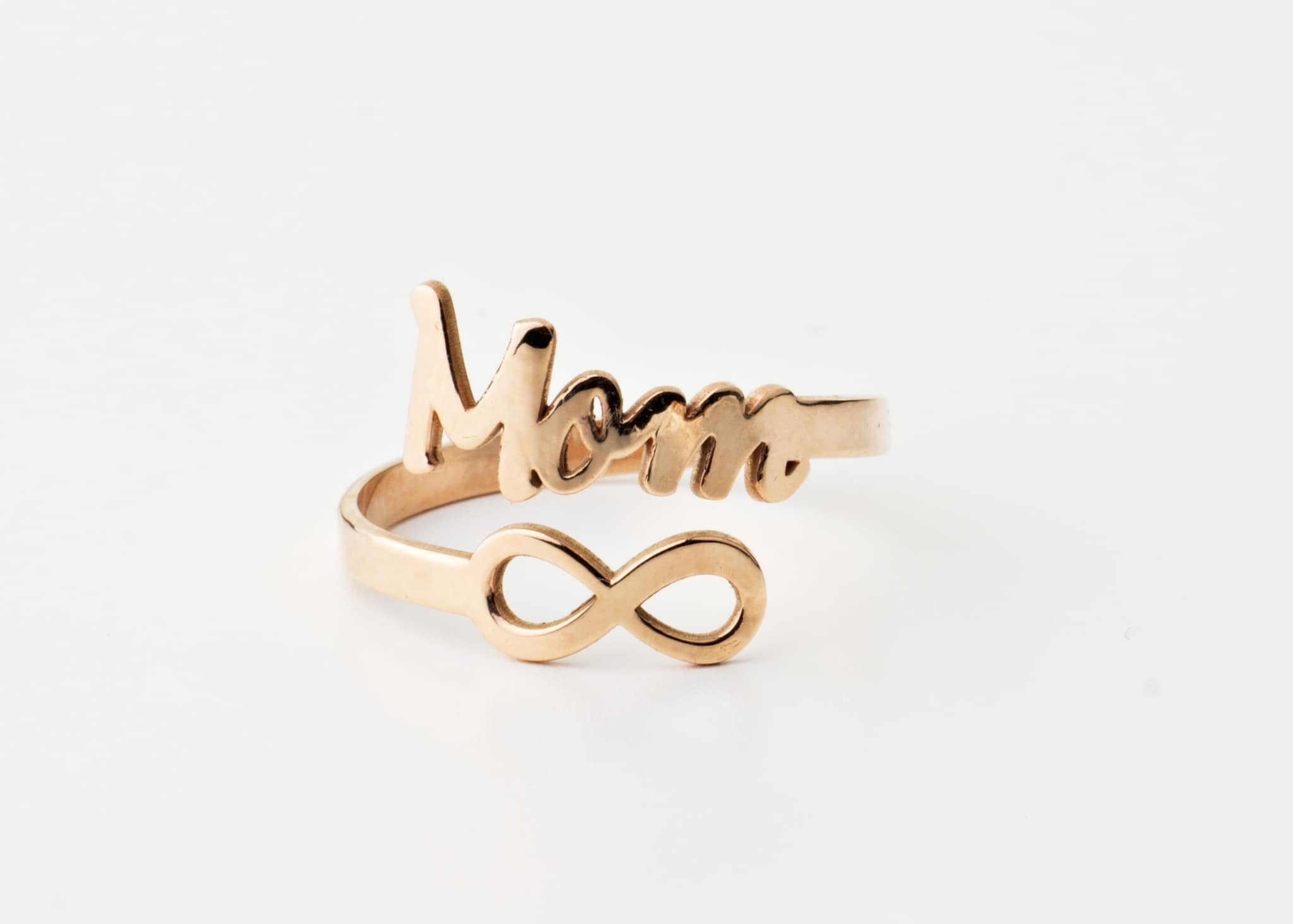 Name ring + infinity- 14ct Gold
