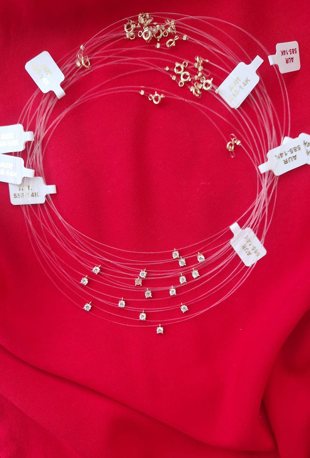 Transparent Necklace Square Stone