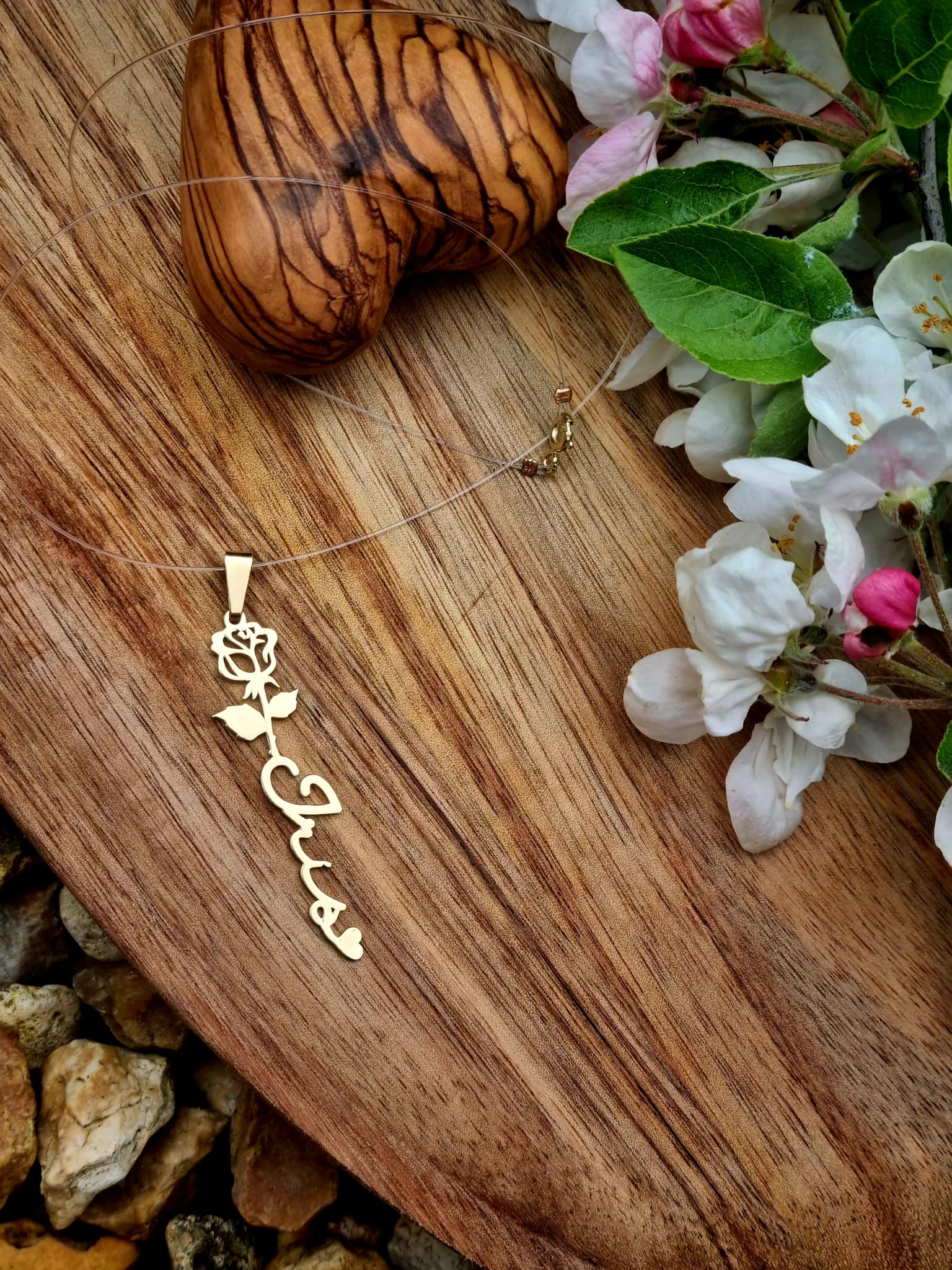 Transparent Necklace Rose NAME
