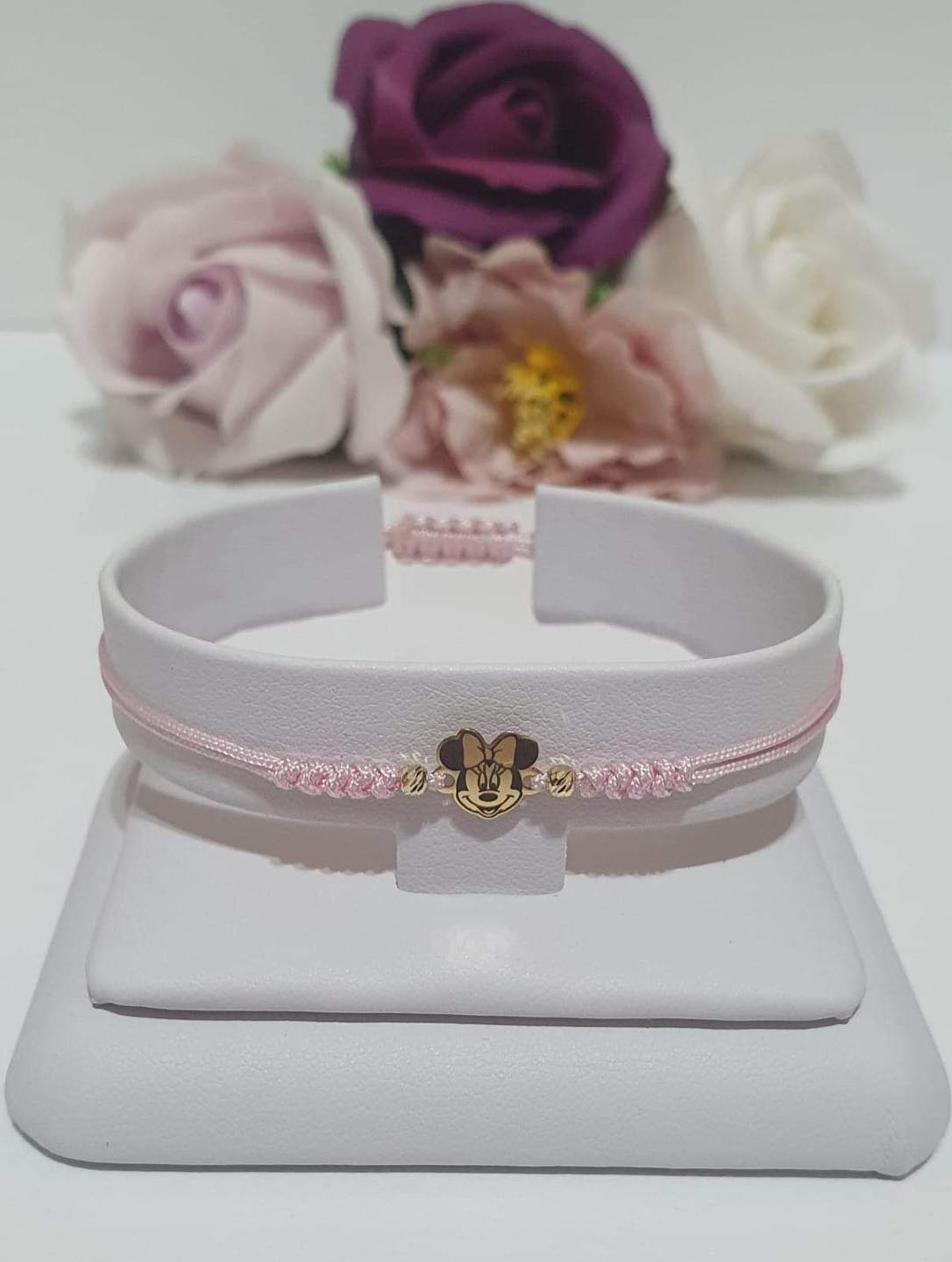 Minnie/Mickey bracelet +2 beads 2.5mm - 14ct Gold