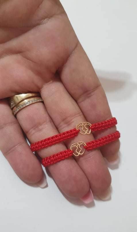 Little feet bracelet without beads - 14ct Gold