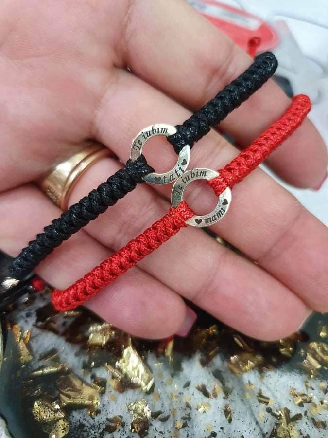 Engraved disc braided bracelet without beads - 14ct Gold