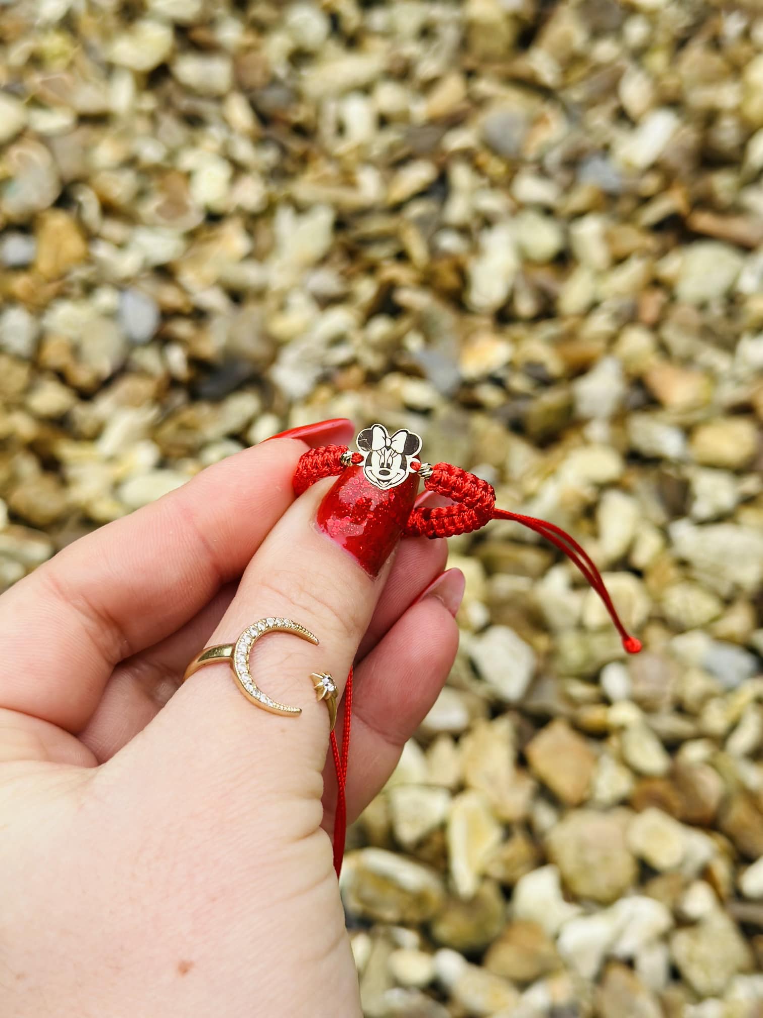 Minnie/Mickey bracelet +2 beads 2.5mm - 14ct Gold