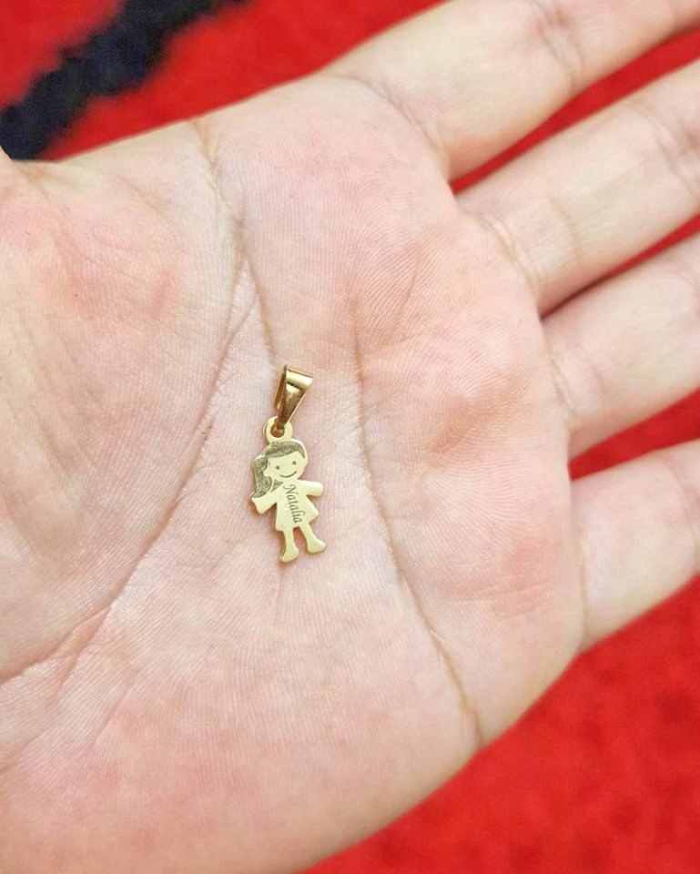 Pendant with 1 engraved member - 14ct Gold