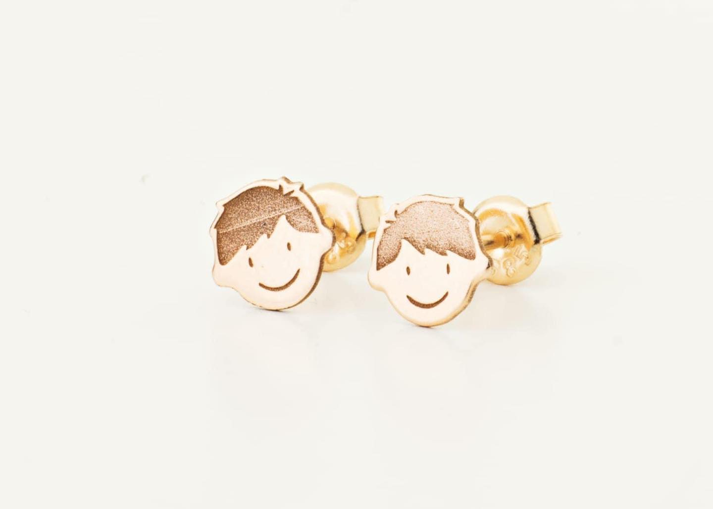 Boys' stud earrings - 14ct Gold