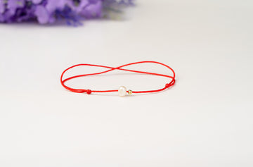 One bead +one pearl bracelet - 14ct Gold