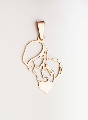 Family pendants mother & daughter - 14ct Gold