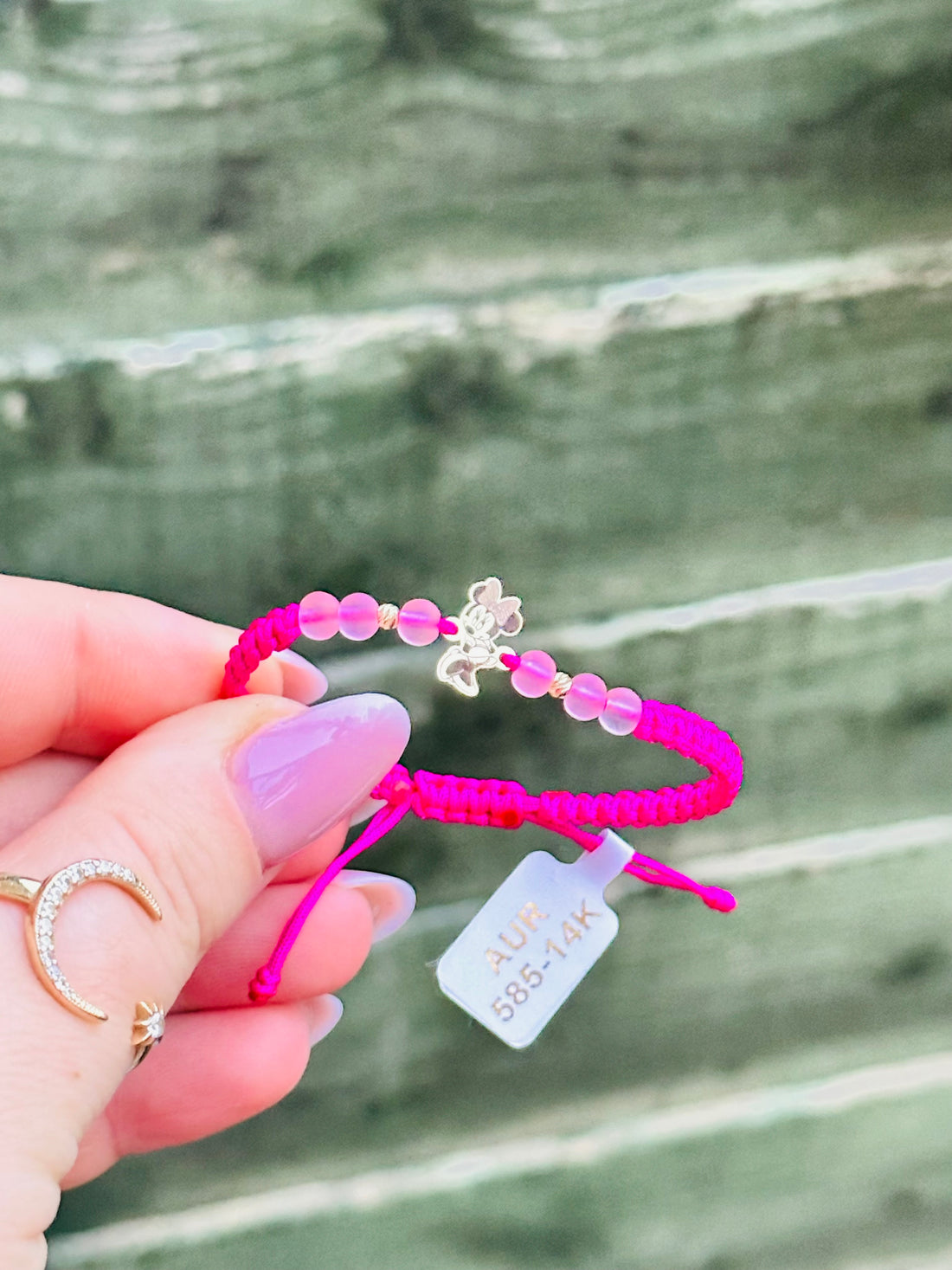 Minnie bracelet +2 beads 2.5mm - 14 ct gold