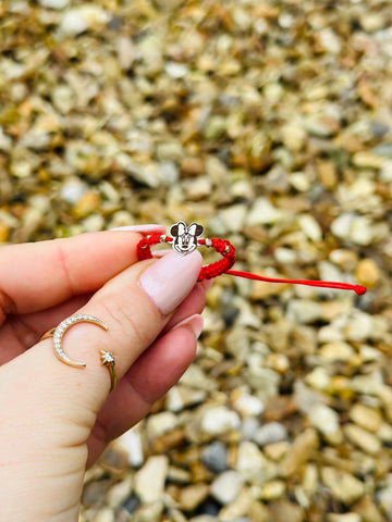 Minnie bracelet +4 beads 2.5mm - 14ct Gold