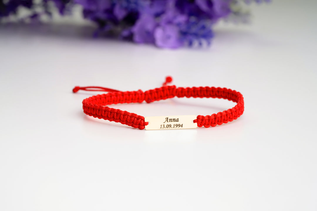 Plate 20/5 engraved on cord - 14ct Gold