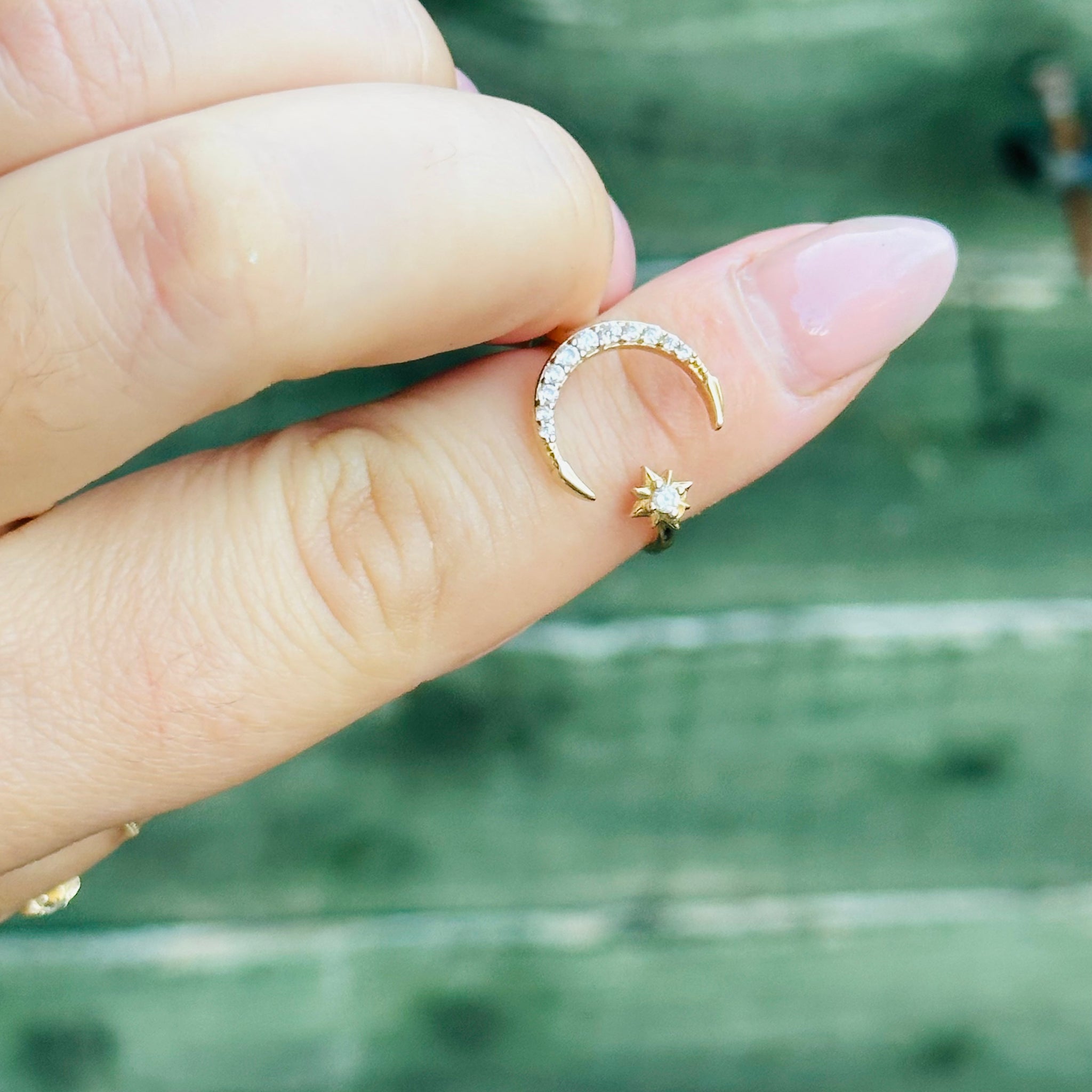 Moon&Sun ring - 14k gold