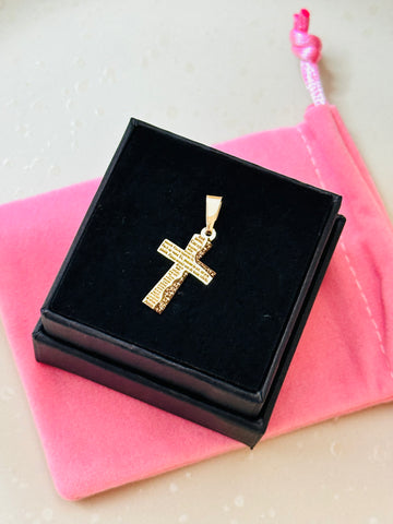 Holy Father cross pendant - 14ct gold
