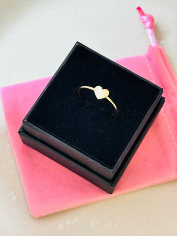 Heart Midi Ring – A Symbol of Love in Its Most Delicate Form-14k gold