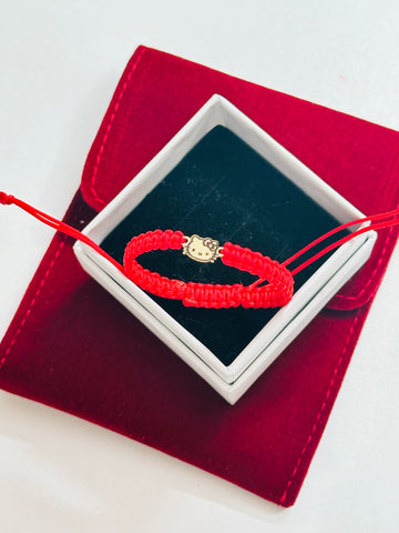 Hello Kitty bracelet without beads - 14ct Gold